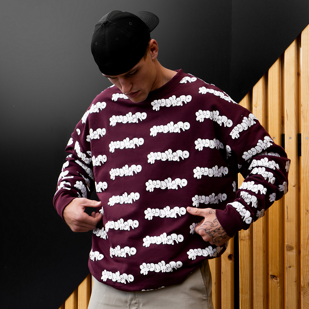 Crewneck FullPrint - Burgundy