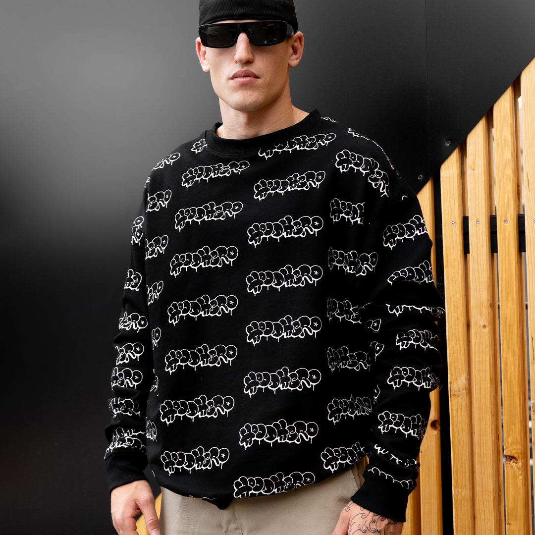 Crewneck FullPrint - Black