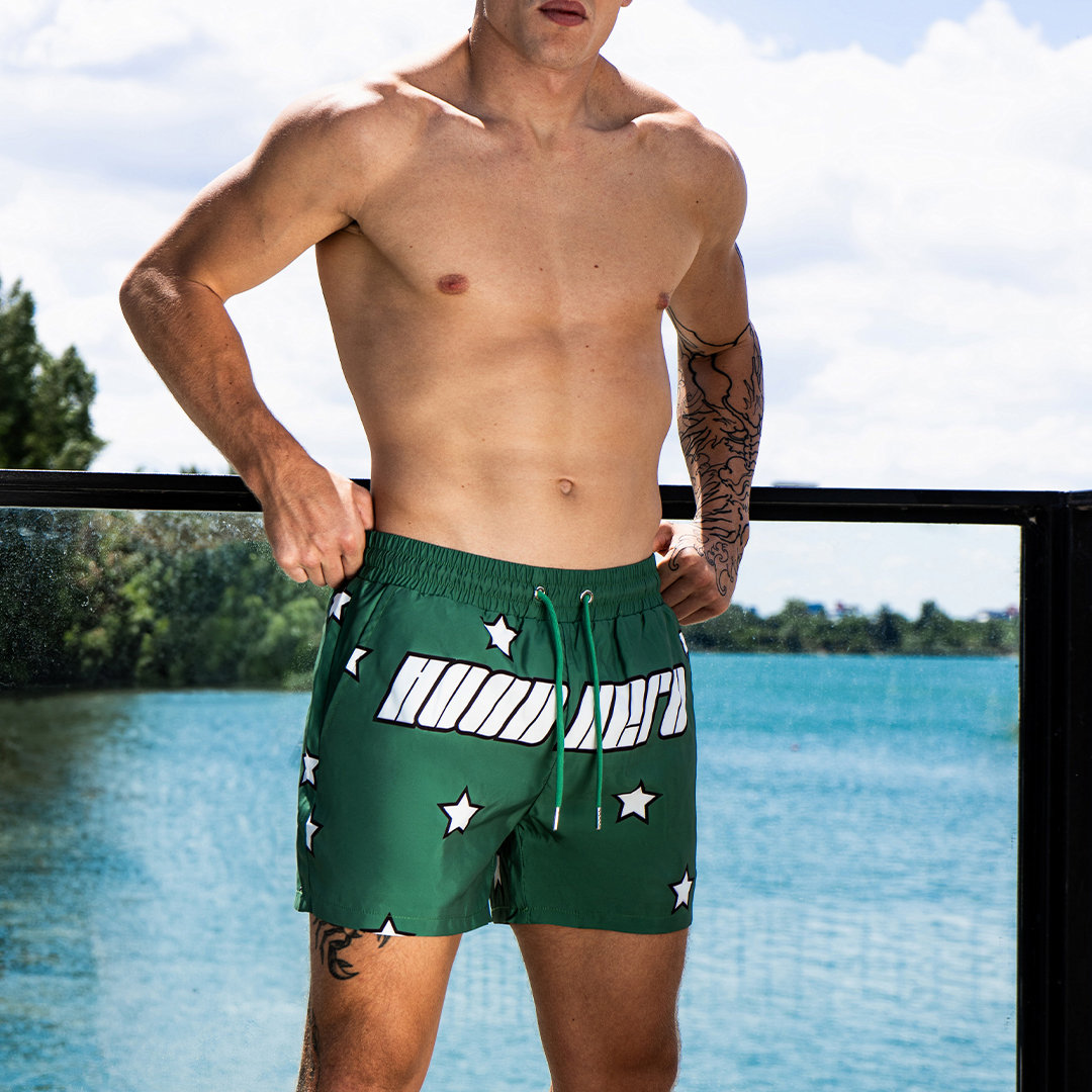 Men's Swimwear Star - Green