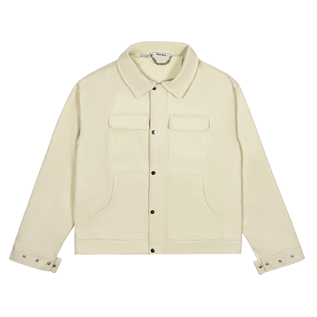 Denim Jacket Embossed - Cream