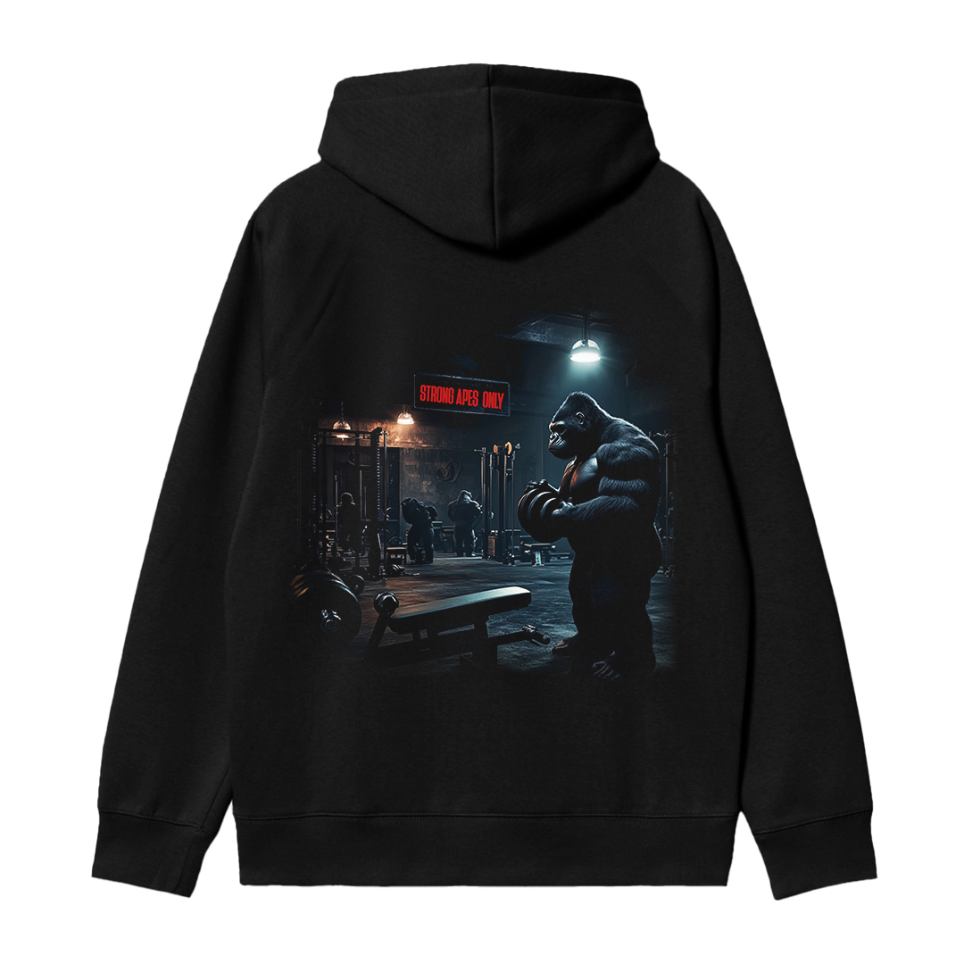 Hoodie Gym Apes - Black